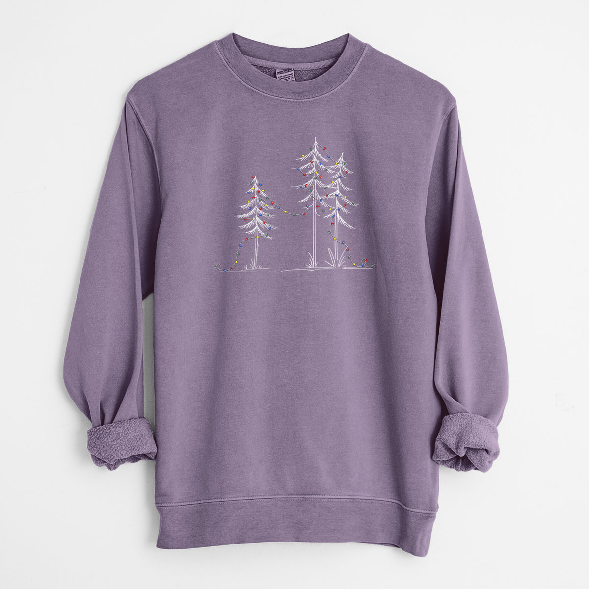 Deck the Pines - Unisex Pigment Dyed Crew Sweatshirt