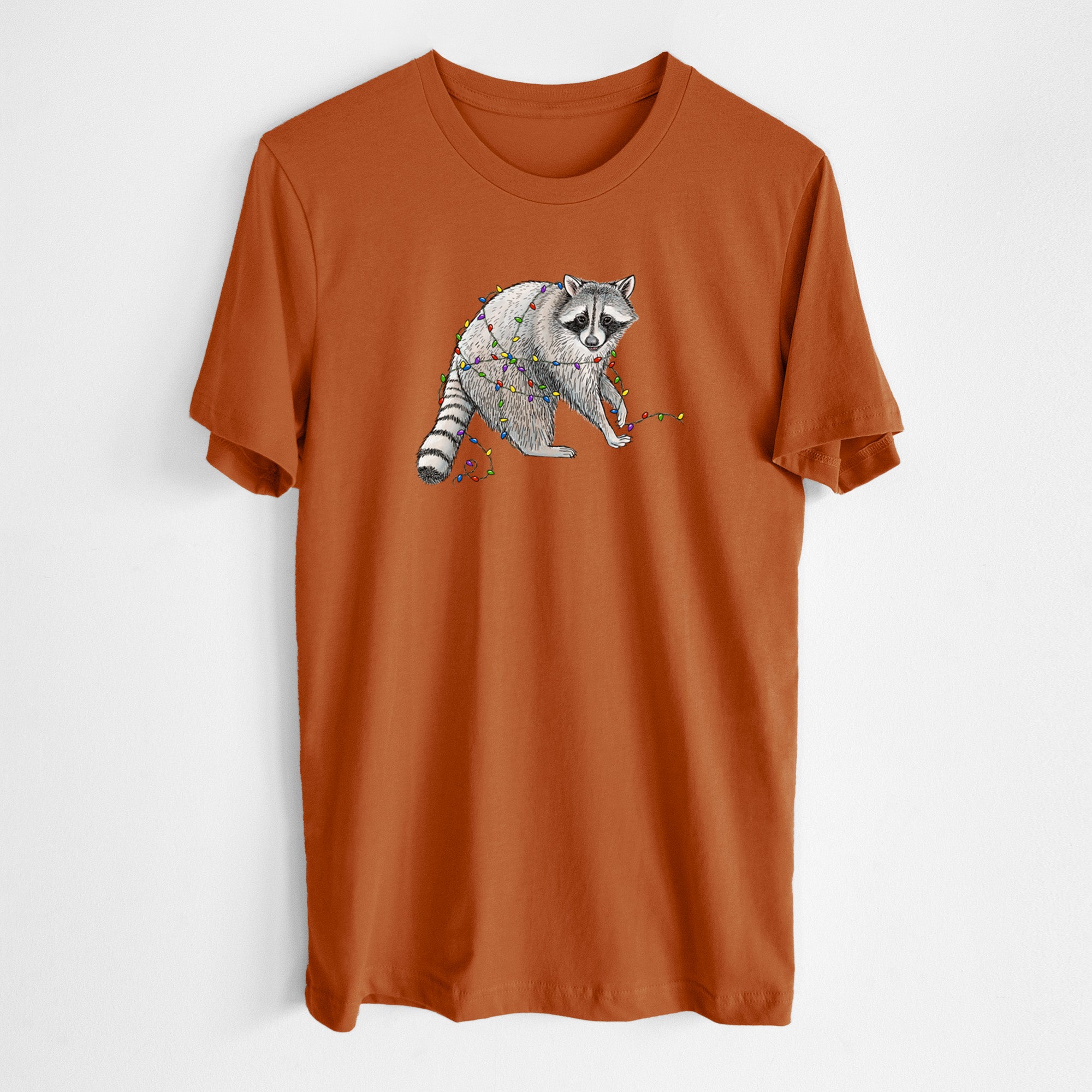 Christmas Raccoon - Lightweight 100% Cotton Unisex Crewneck