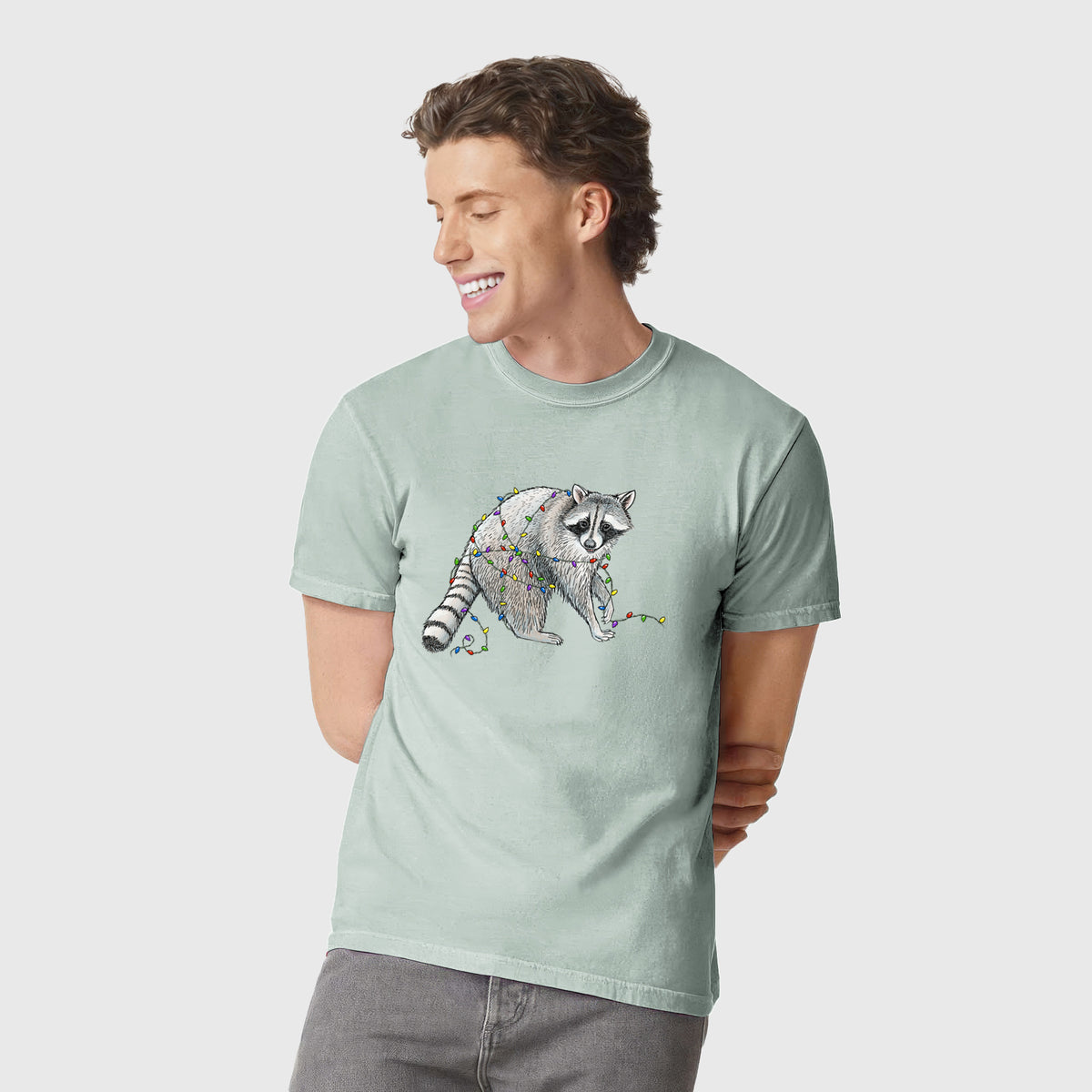 Christmas Raccoon - Unisex Comfort Colors Garment-Dyed Heavyweight T-shirt