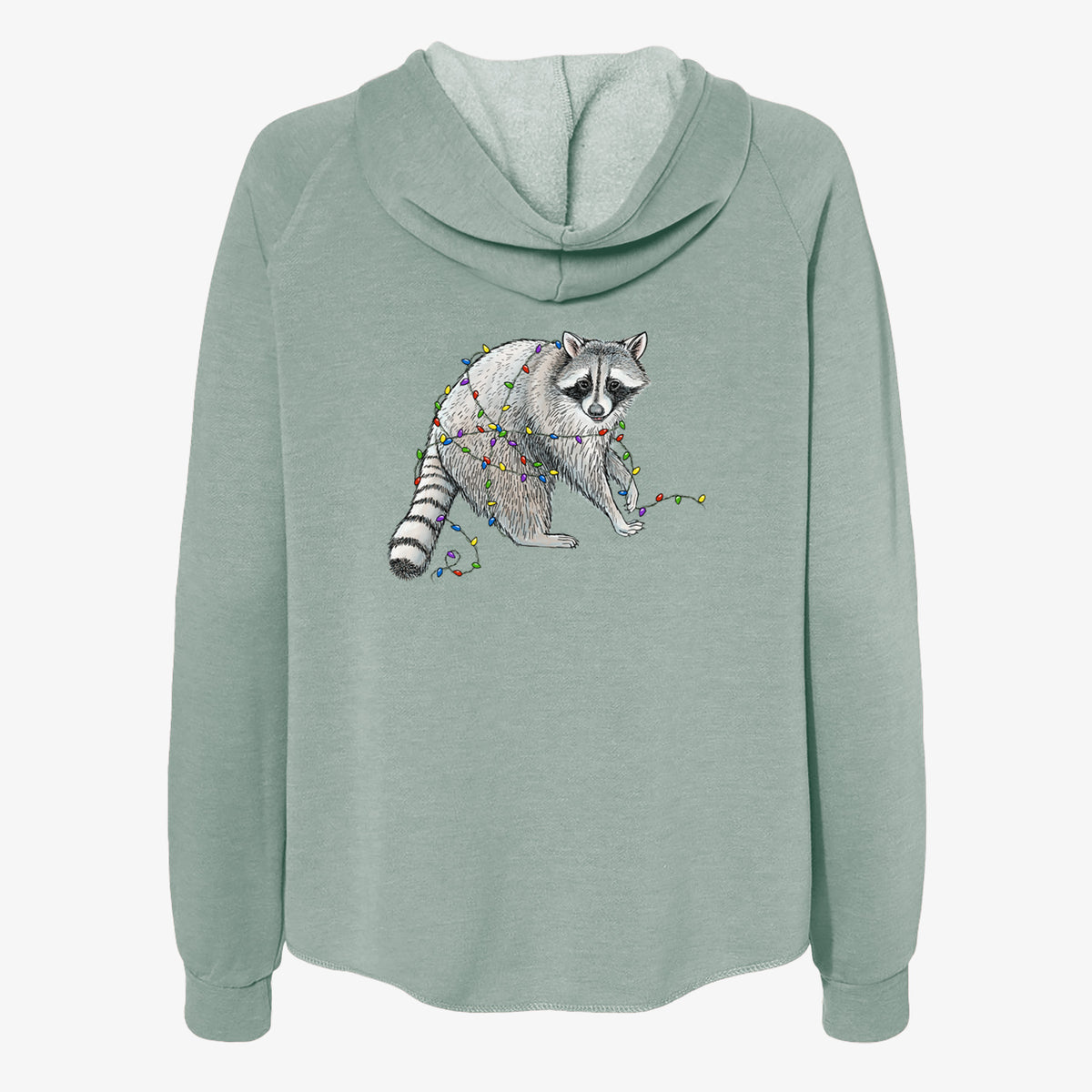 Christmas Raccoon - Women's Cali Wave Zip-Up Sweatshirt