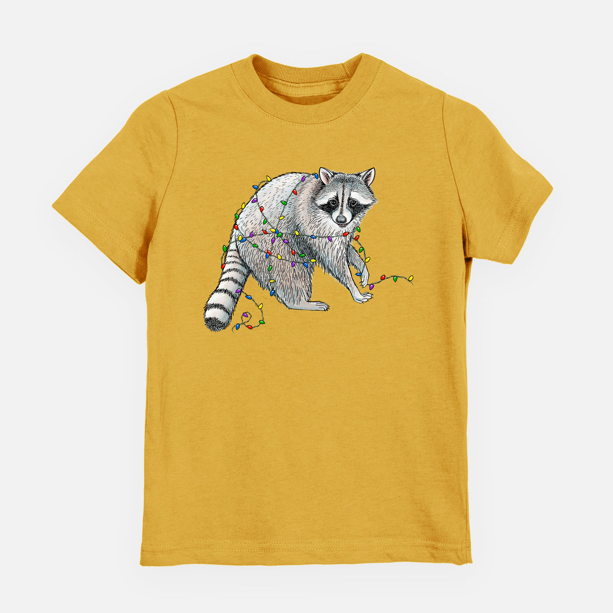 Christmas Raccoon - Toddler/Youth Shirt in Honeycomb