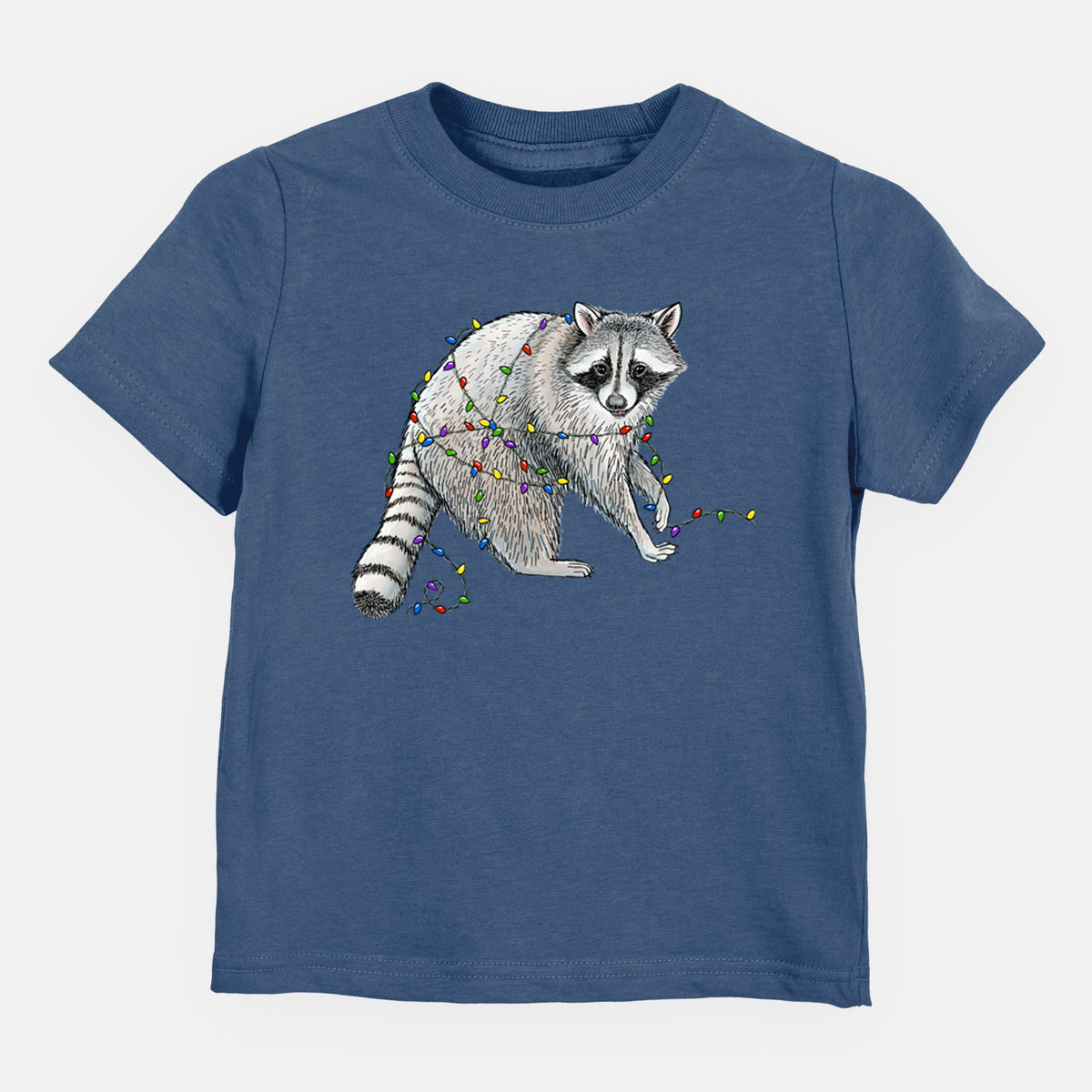 Christmas Raccoon - Toddler/Youth Shirt in Indigo