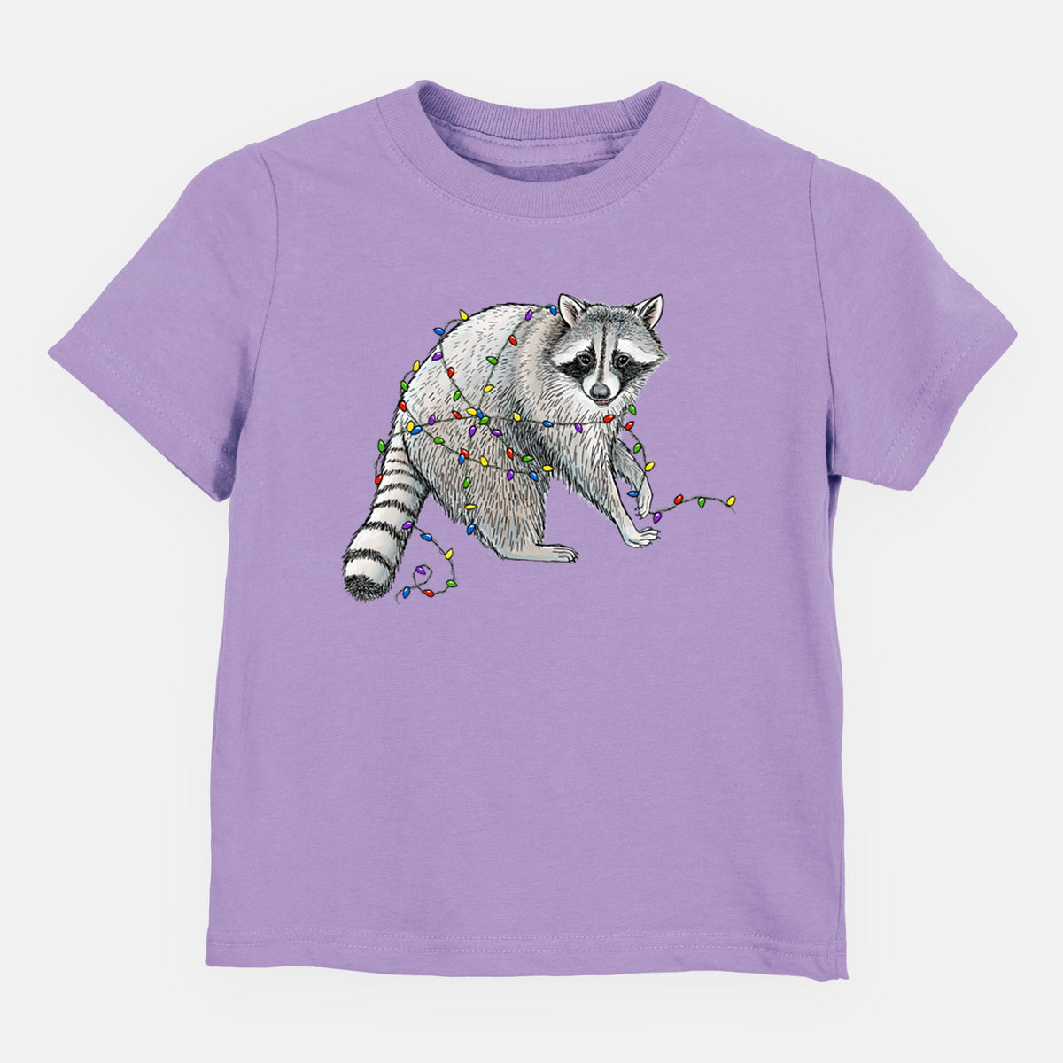 Christmas Raccoon - Toddler/Youth Shirt in Lavender