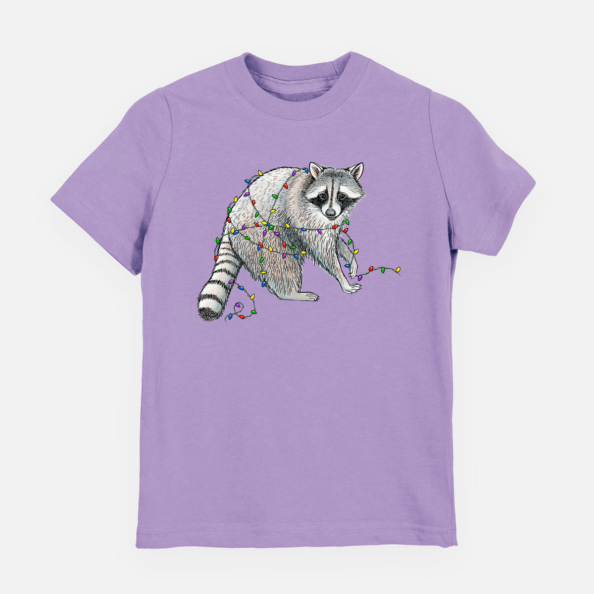 Christmas Raccoon - Toddler/Youth Shirt in Lavender