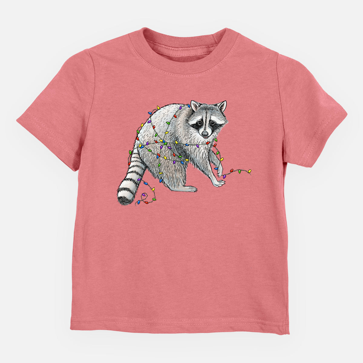 Christmas Raccoon - Toddler/Youth Shirt in Mauve