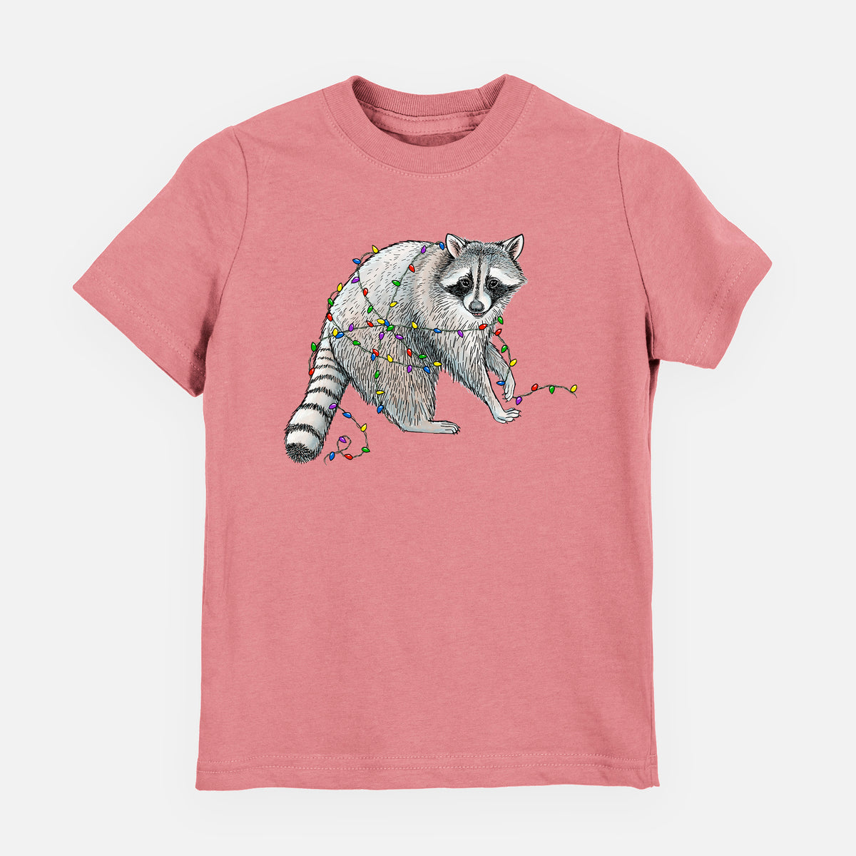 Christmas Raccoon - Toddler/Youth Shirt in Mauve
