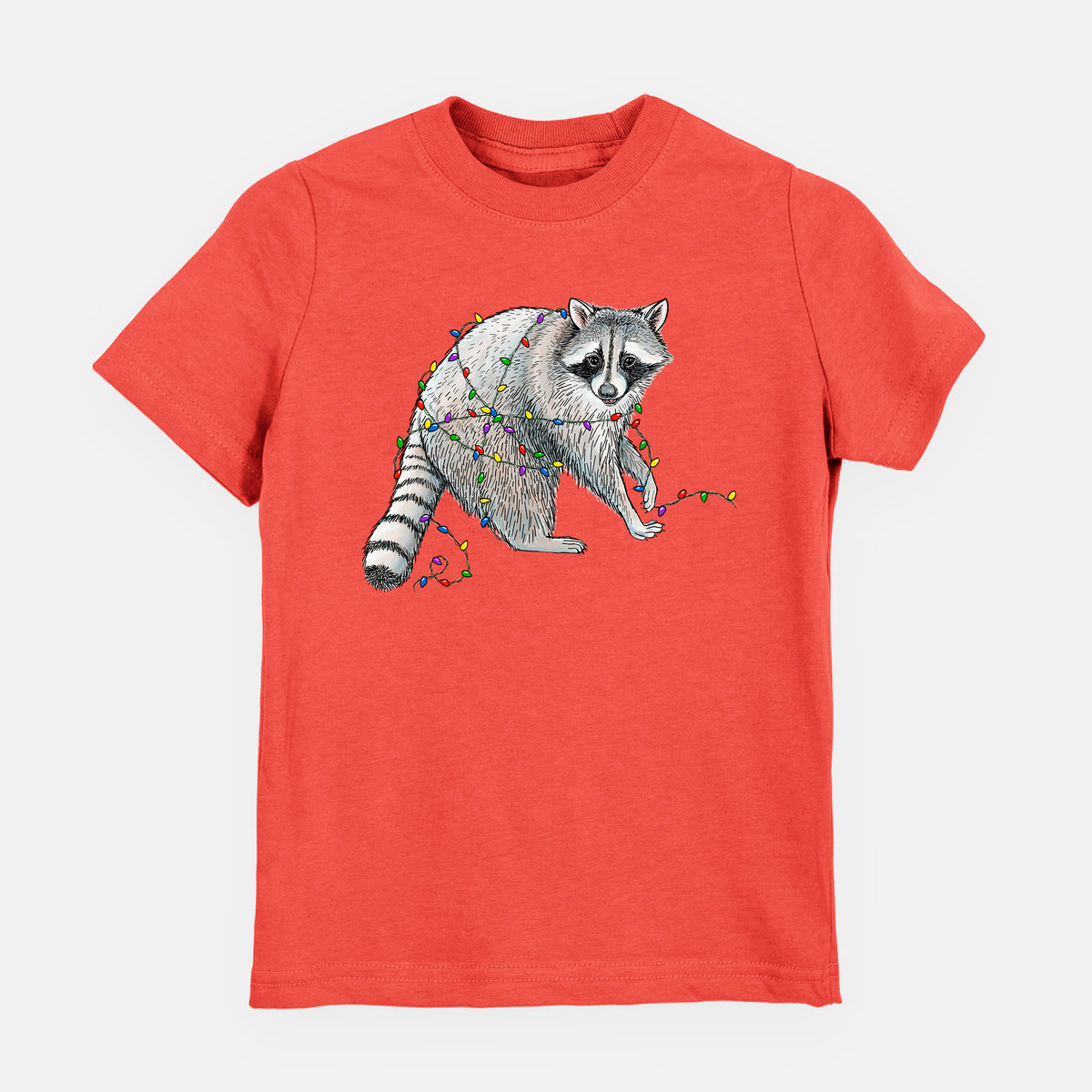 Christmas Raccoon - Toddler/Youth Shirt in Passionfruit