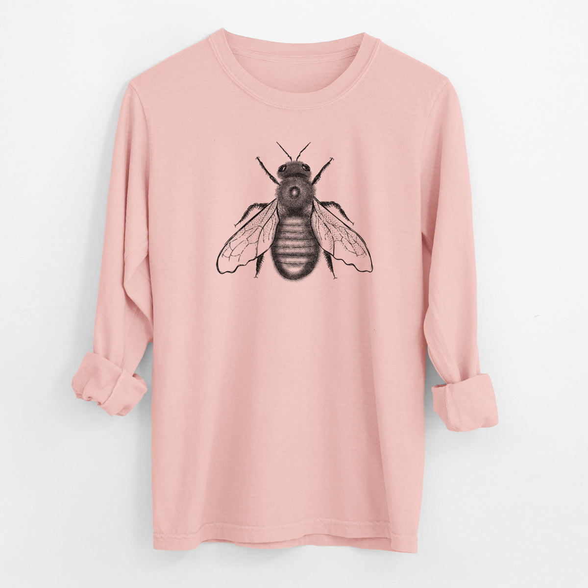 Xylocopa Virginica - Carpenter Bee - Men&#39;s Heavyweight 100% Cotton Long Sleeve