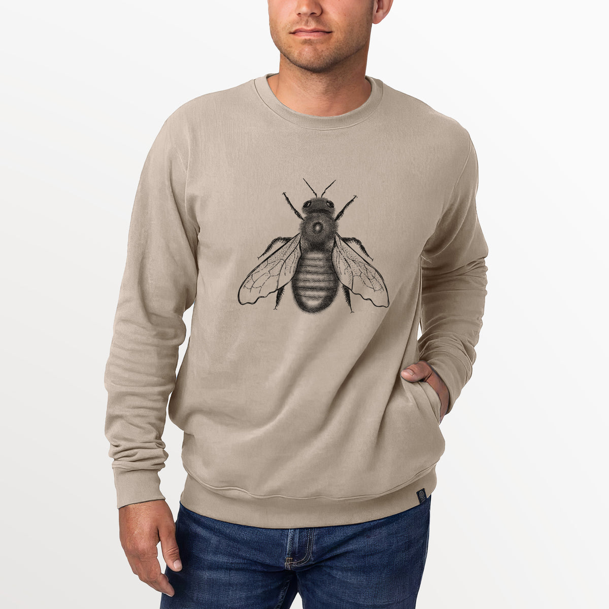 Xylocopa Virginica - Carpenter Bee  - Unisex Reclaimed Crewneck Sweatshirt