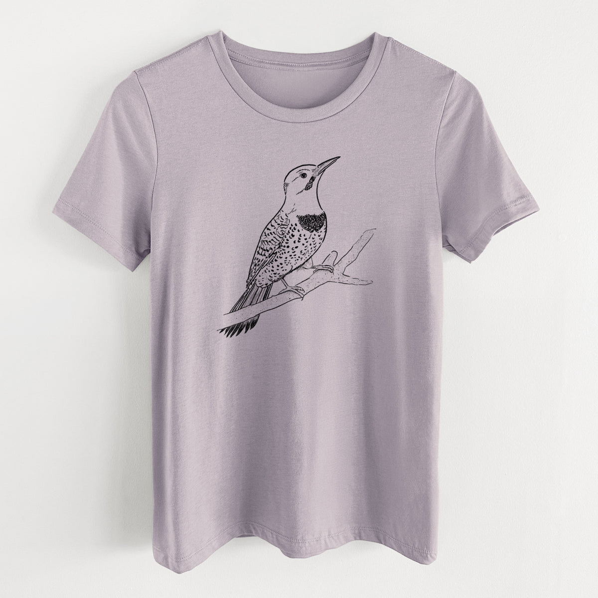 Northern Flicker (Yellow-shafted) - Colaptes auratus - Women's Lightweight Relaxed Fit 100% Cotton Crewneck
