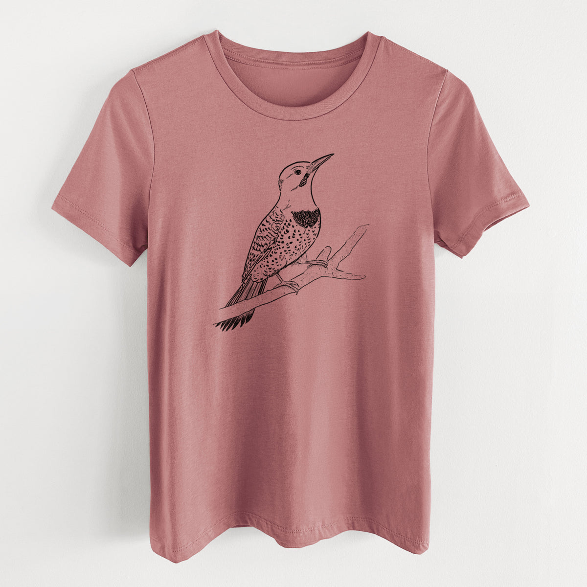 Northern Flicker (Yellow-shafted) - Colaptes auratus - Women's Lightweight Relaxed Fit 100% Cotton Crewneck