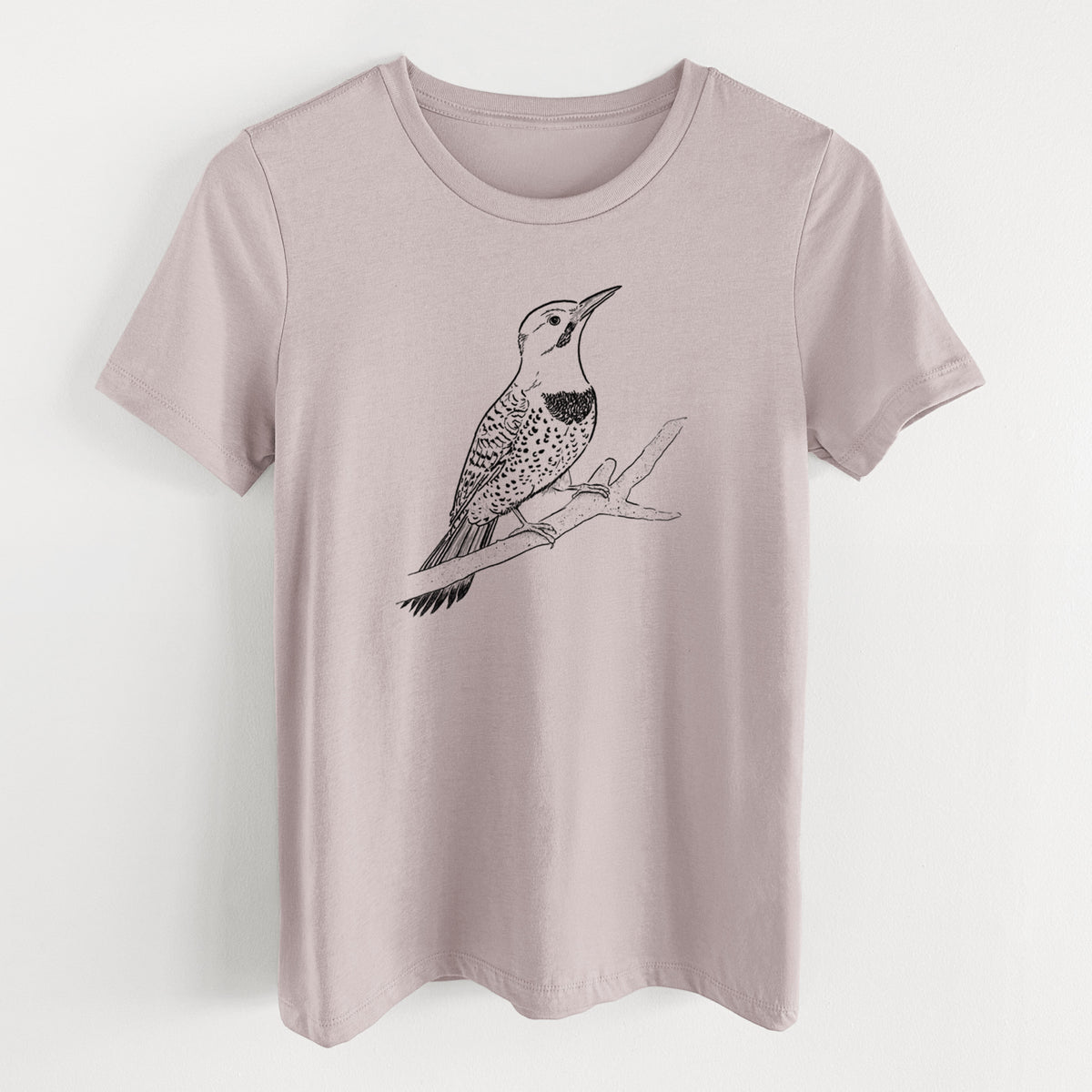 Northern Flicker (Yellow-shafted) - Colaptes auratus - Women's Lightweight Relaxed Fit 100% Cotton Crewneck