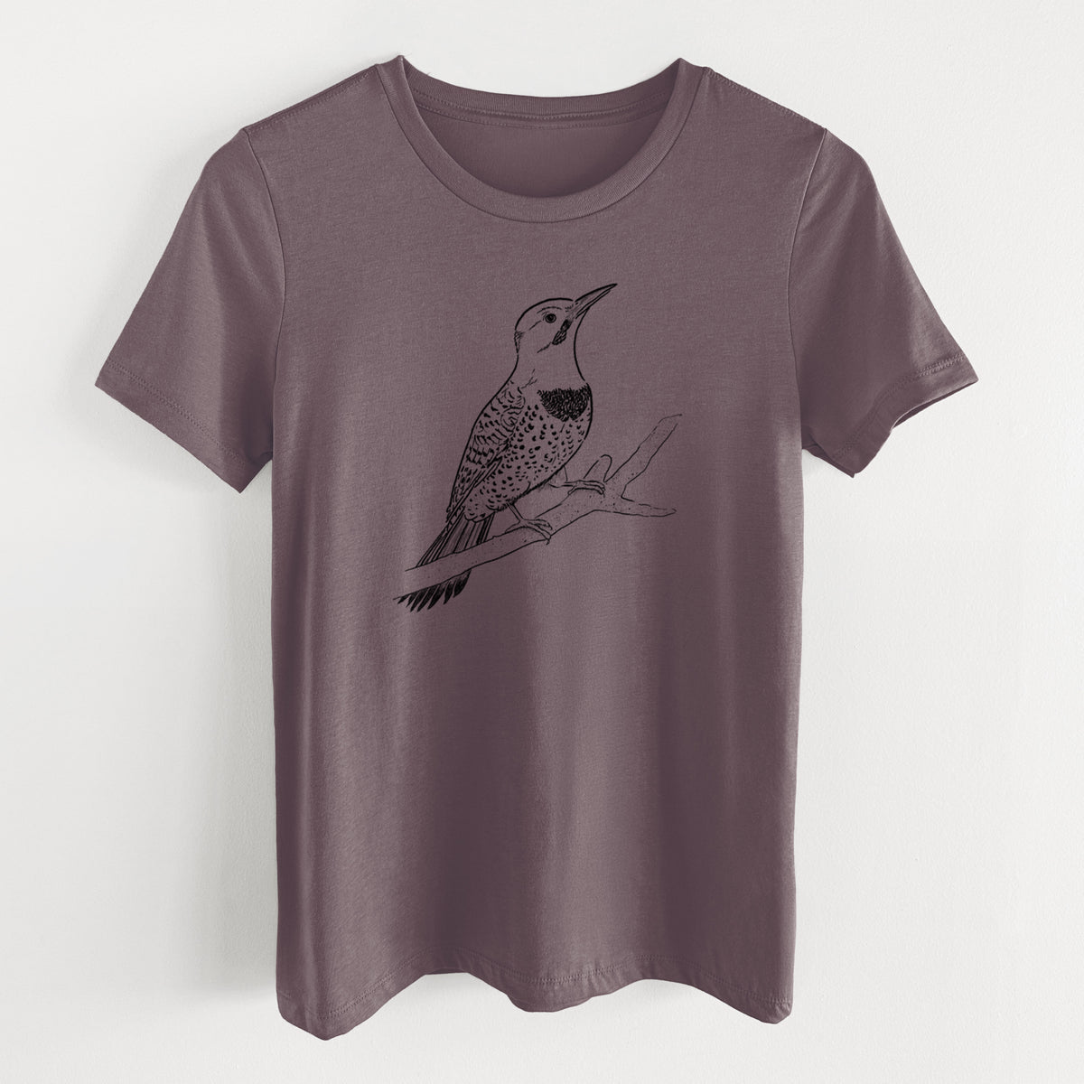 Northern Flicker (Yellow-shafted) - Colaptes auratus - Women's Lightweight Relaxed Fit 100% Cotton Crewneck