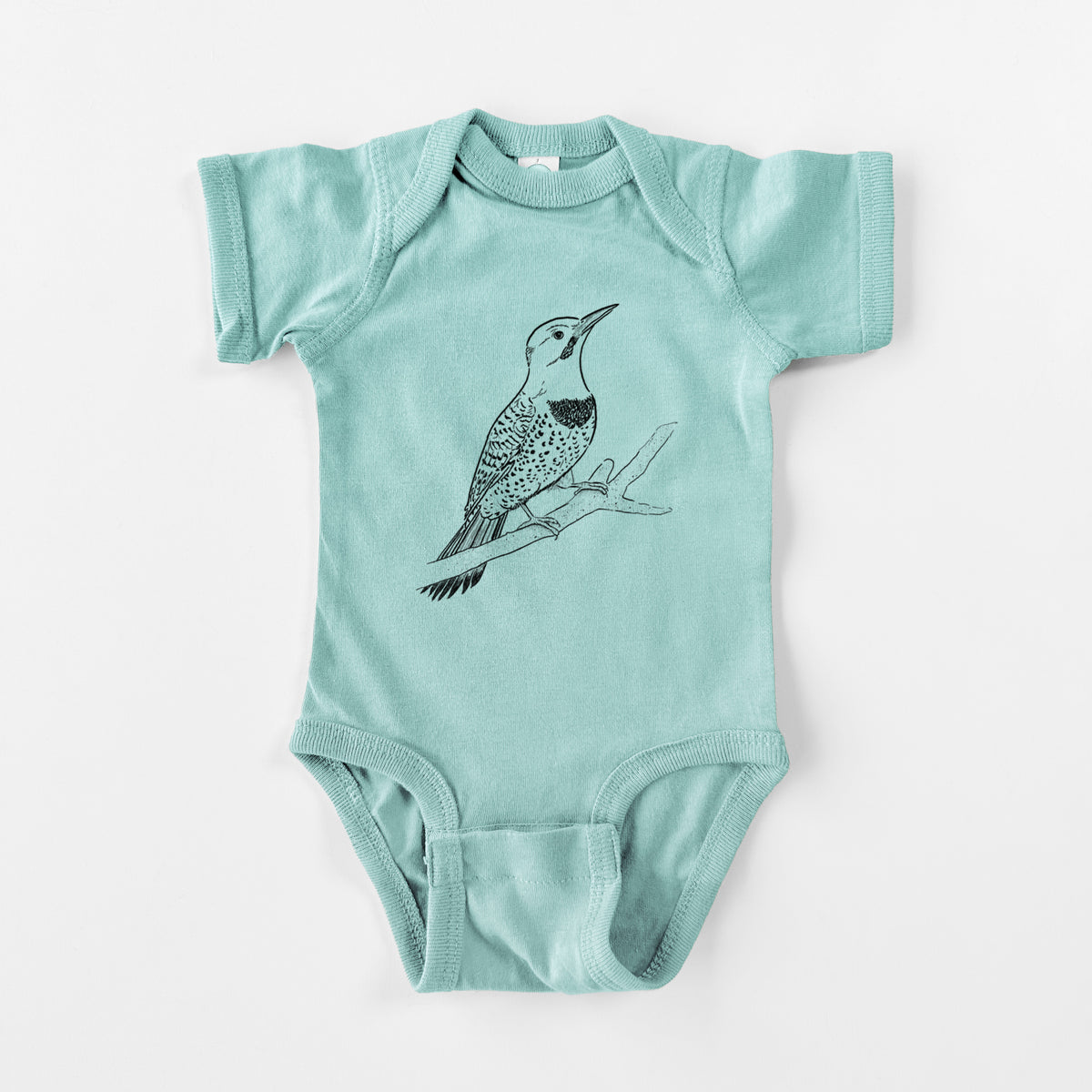 Northern Flicker (Yellow-shafted) - Colaptes auratus - Baby Fine Jersey Bodysuit