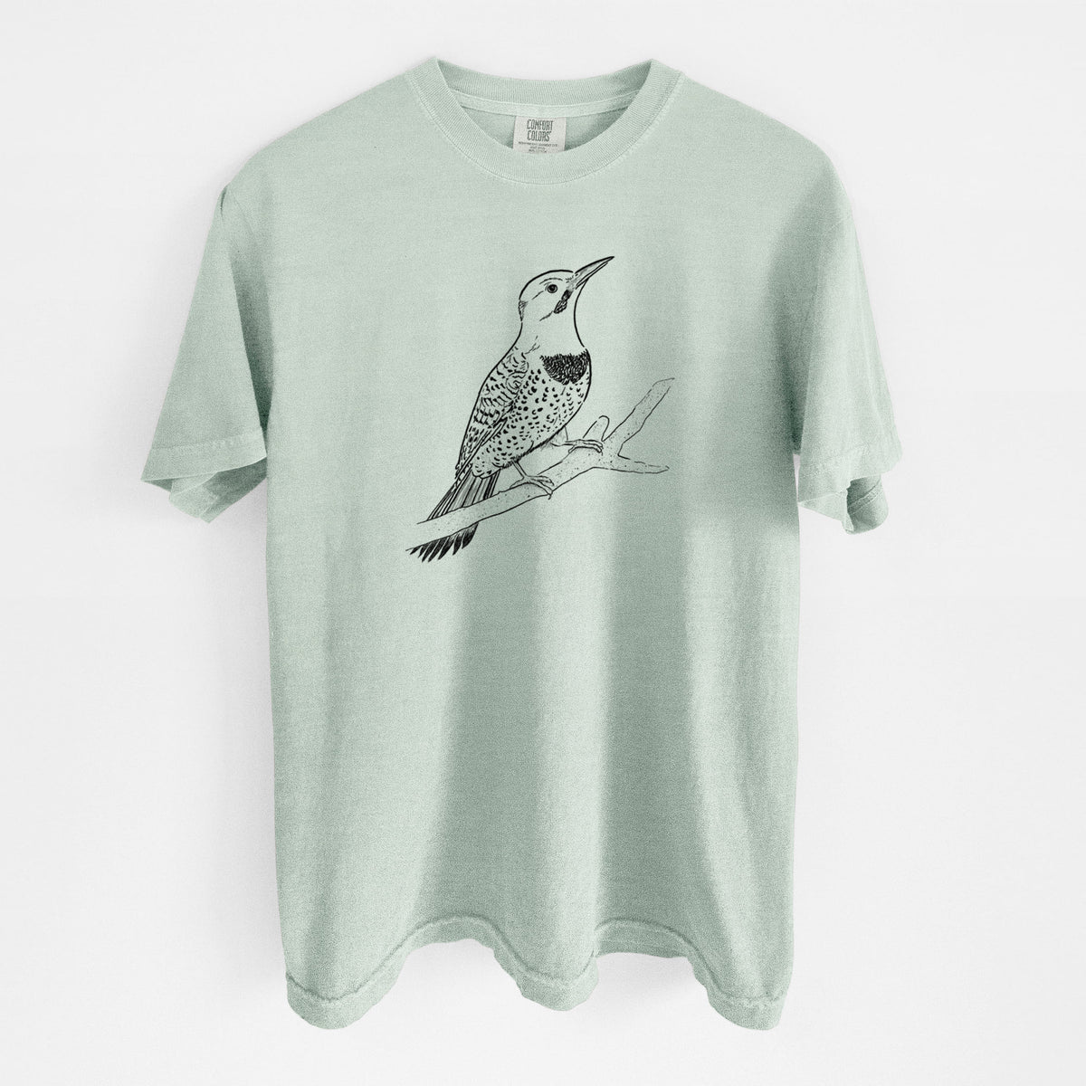 Northern Flicker (Yellow-shafted) - Colaptes auratus - Unisex Comfort Colors Garment-Dyed Heavyweight T-shirt