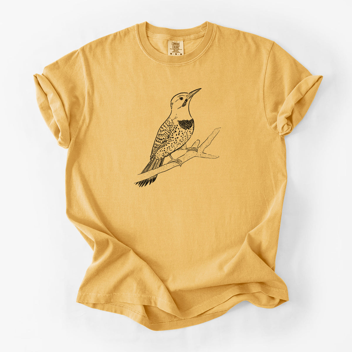 Northern Flicker (Yellow-shafted) - Colaptes auratus - Unisex Comfort Colors Garment-Dyed Heavyweight T-shirt