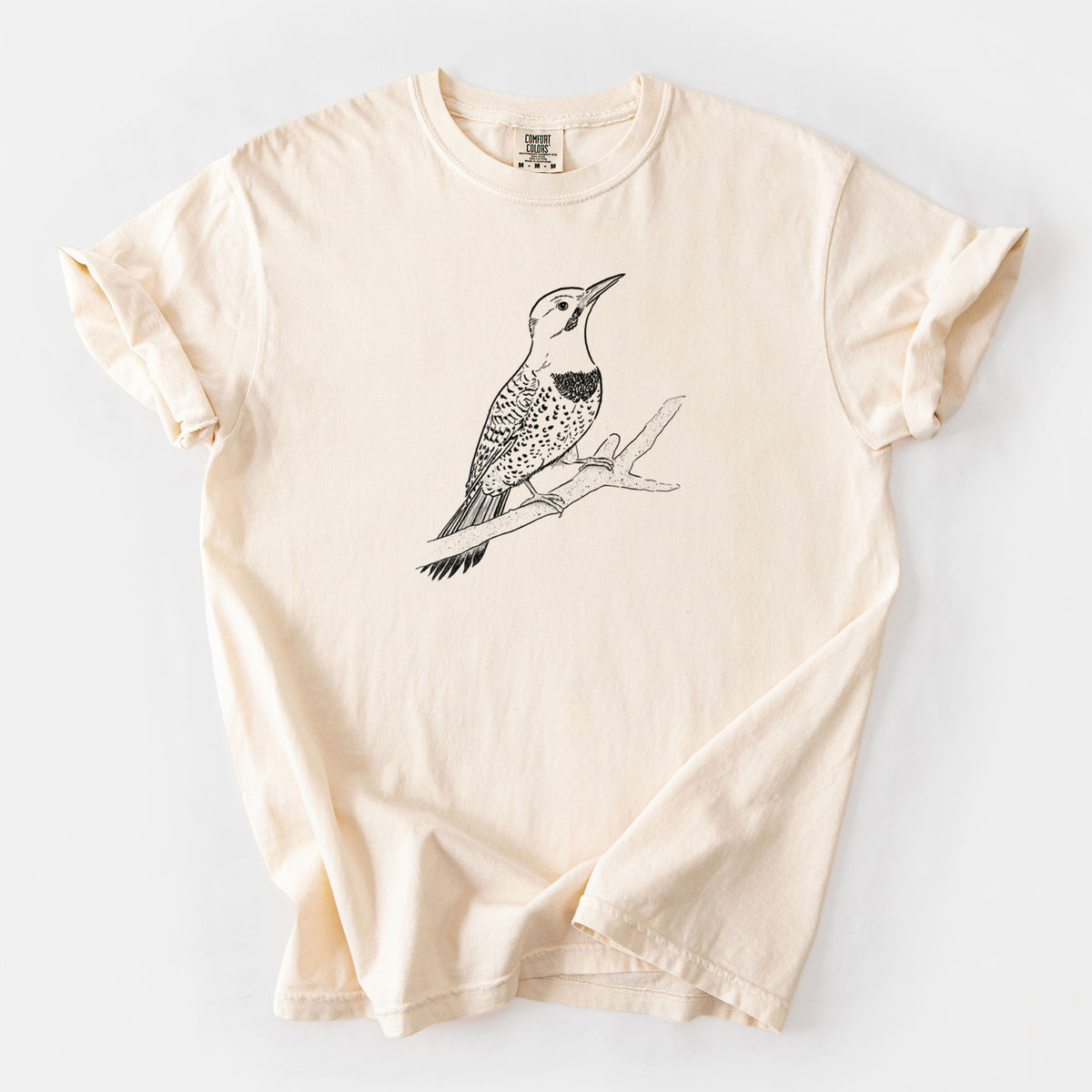 Northern Flicker (Yellow-shafted) - Colaptes auratus - Unisex Comfort Colors Garment-Dyed Heavyweight T-shirt