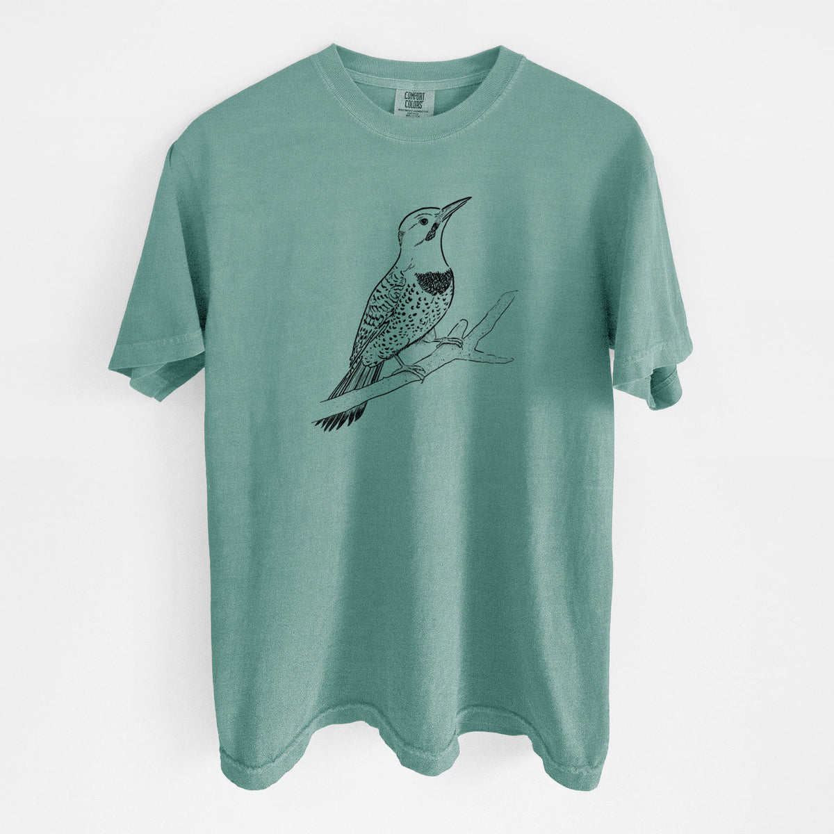 Northern Flicker (Yellow-shafted) - Colaptes auratus - Unisex Comfort Colors Garment-Dyed Heavyweight T-shirt