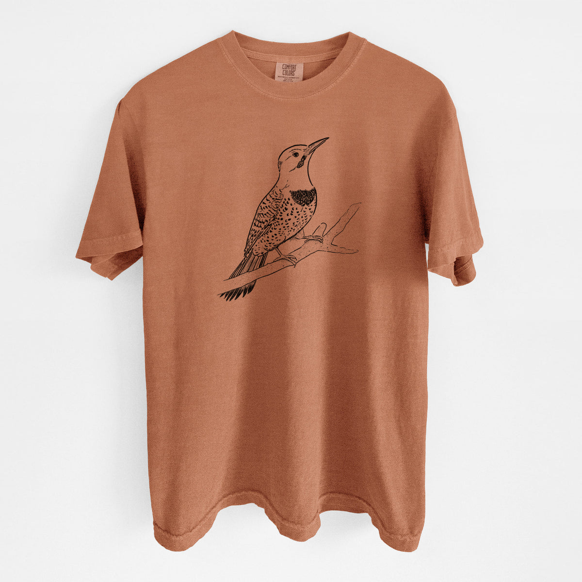 Northern Flicker (Yellow-shafted) - Colaptes auratus - Unisex Comfort Colors Garment-Dyed Heavyweight T-shirt