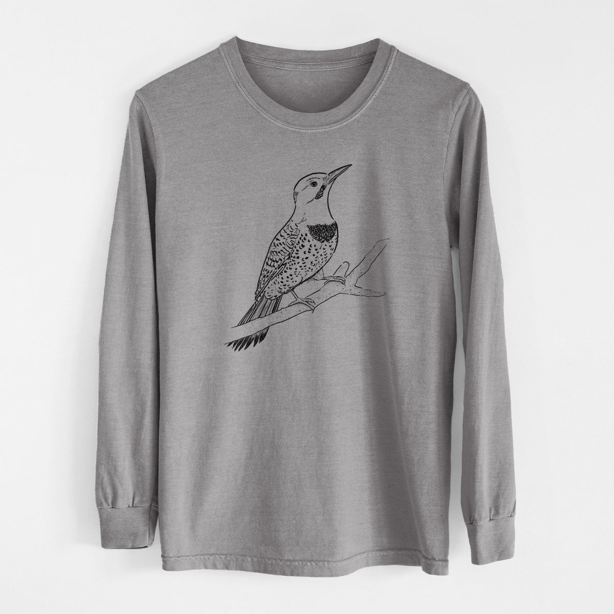 Northern Flicker (Yellow-shafted) - Colaptes auratus - Unisex Comfort Colors 100% Cotton Long Sleeve