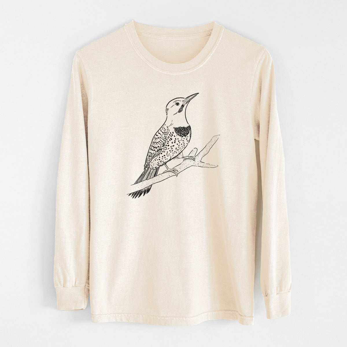 Northern Flicker (Yellow-shafted) - Colaptes auratus - Unisex Comfort Colors 100% Cotton Long Sleeve