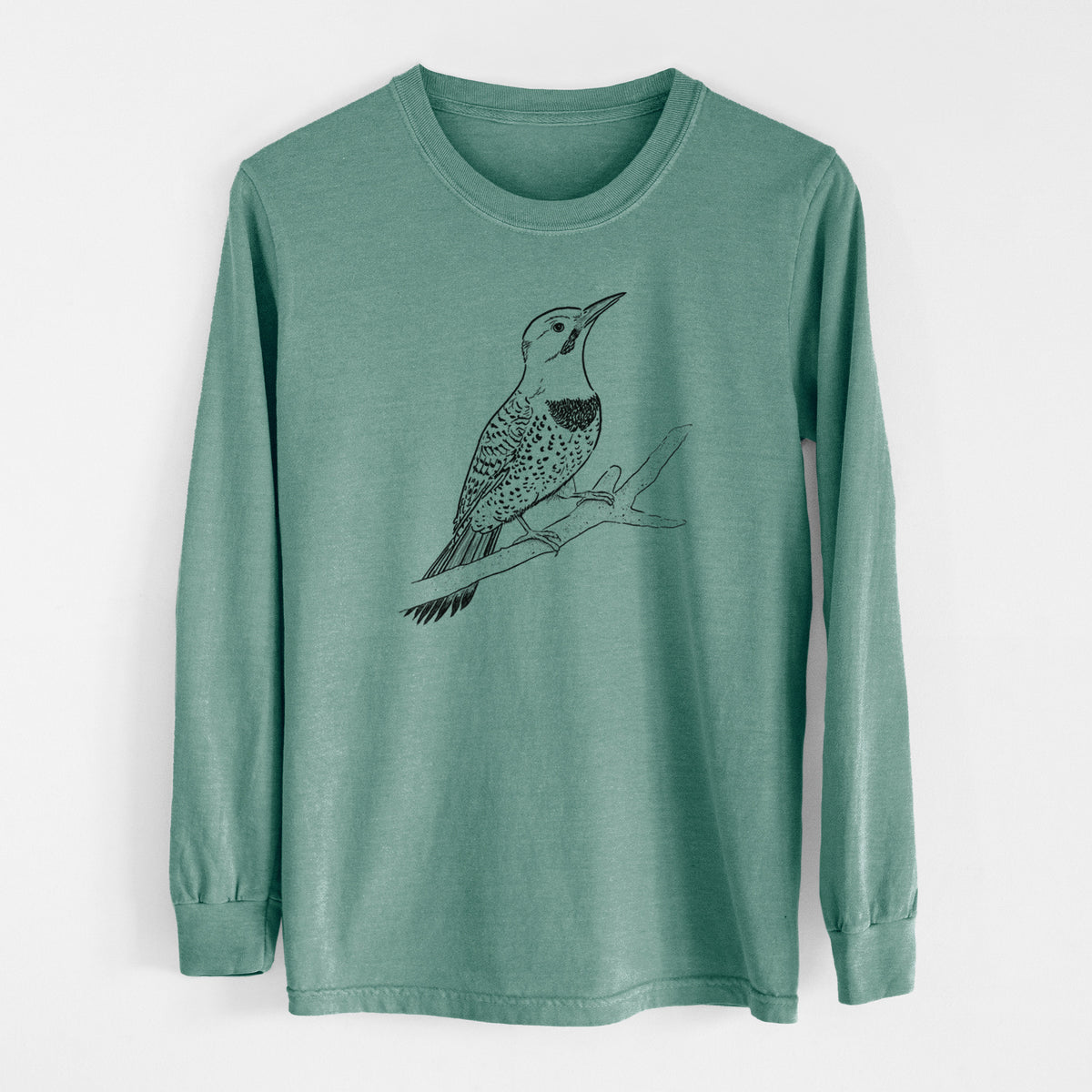 Northern Flicker (Yellow-shafted) - Colaptes auratus - Unisex Comfort Colors 100% Cotton Long Sleeve