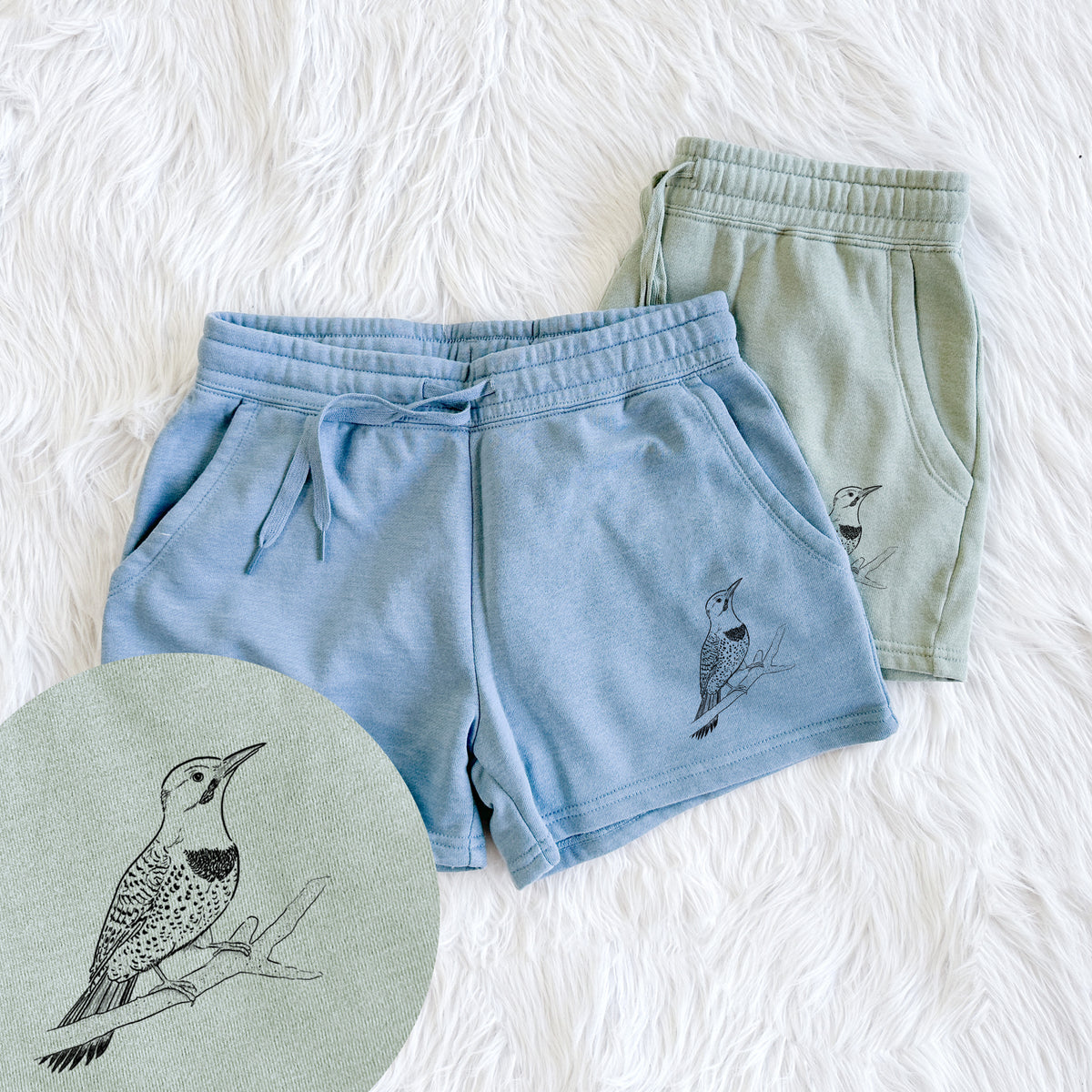 Northern Flicker (Yellow-shafted) - Colaptes auratus - Women's Cali Wave Shorts