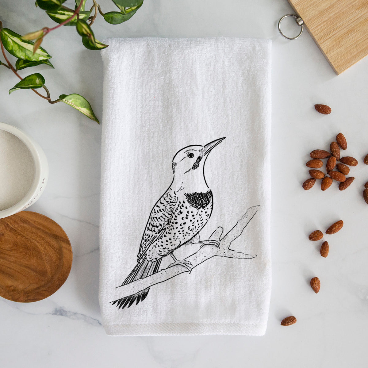 Northern Flicker (Yellow-shafted) - Colaptes auratus Premium Decorative Hand Towel