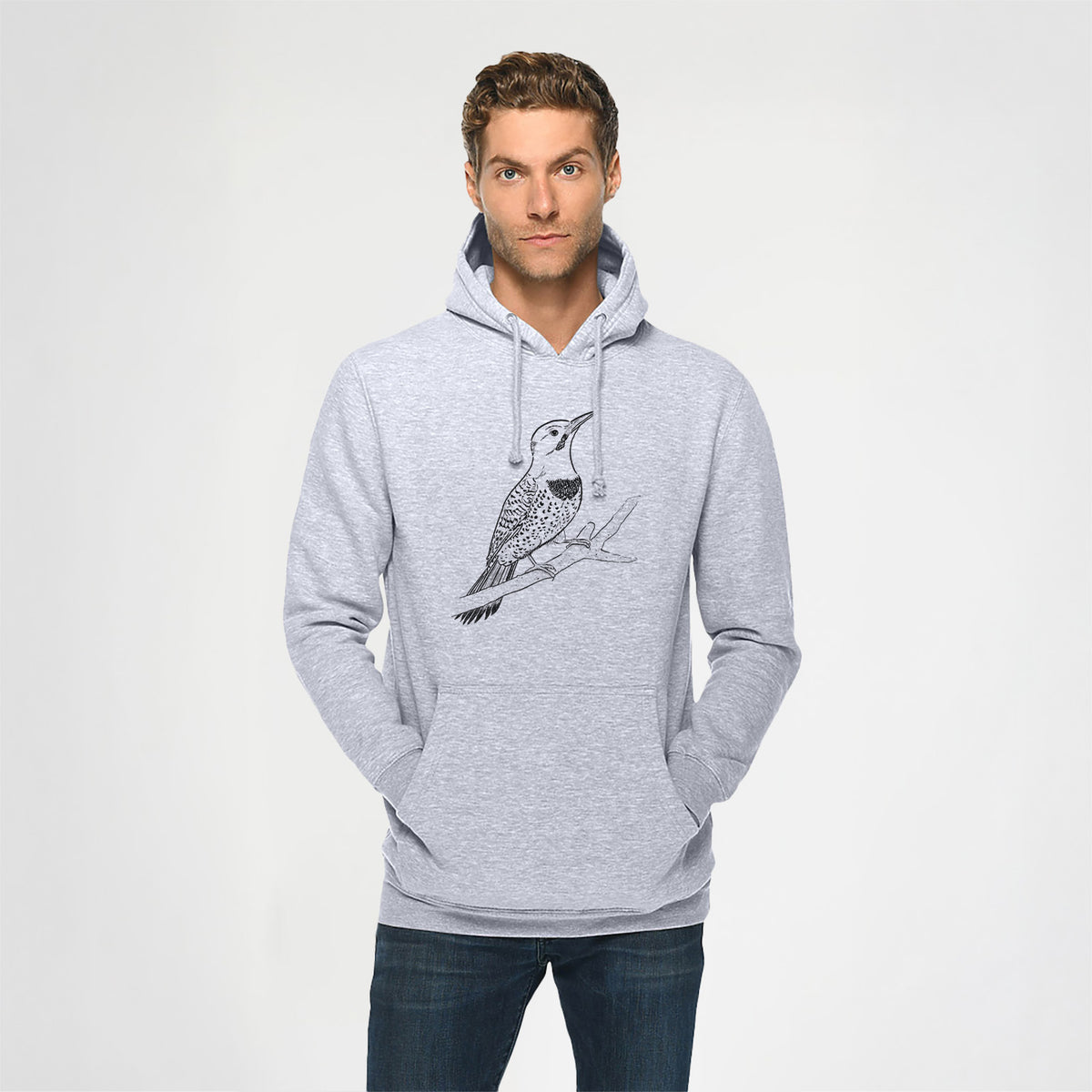 Northern Flicker (Yellow-shafted) - Colaptes auratus - Heavyweight Fleece Hoodie