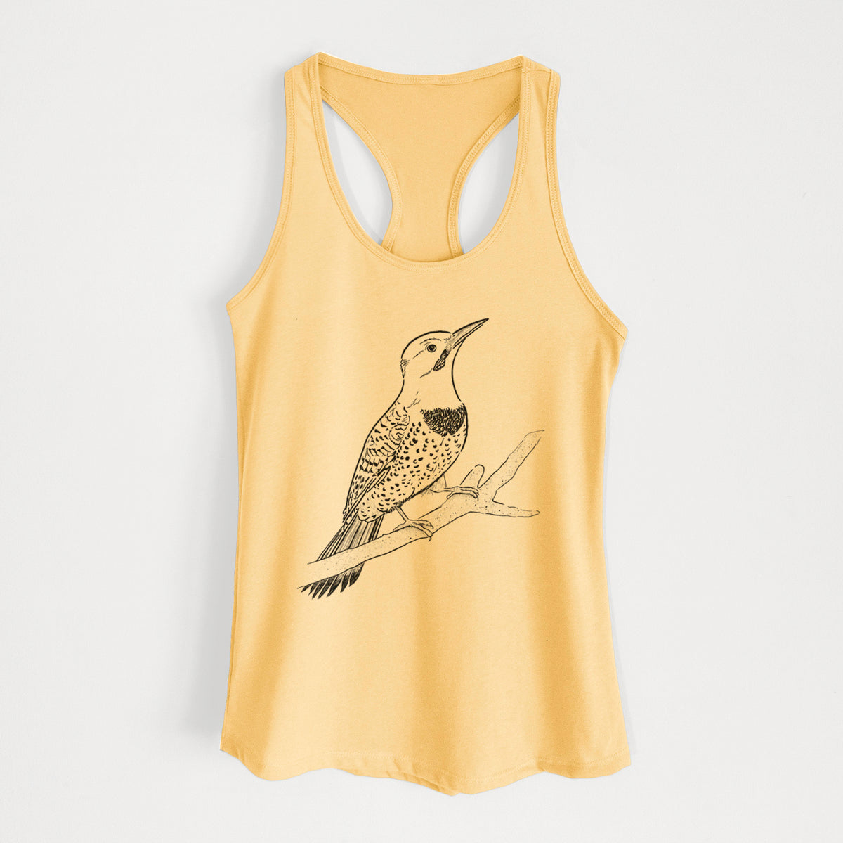 Northern Flicker (Yellow-shafted) - Colaptes auratus - Women's Racerback Tanktop
