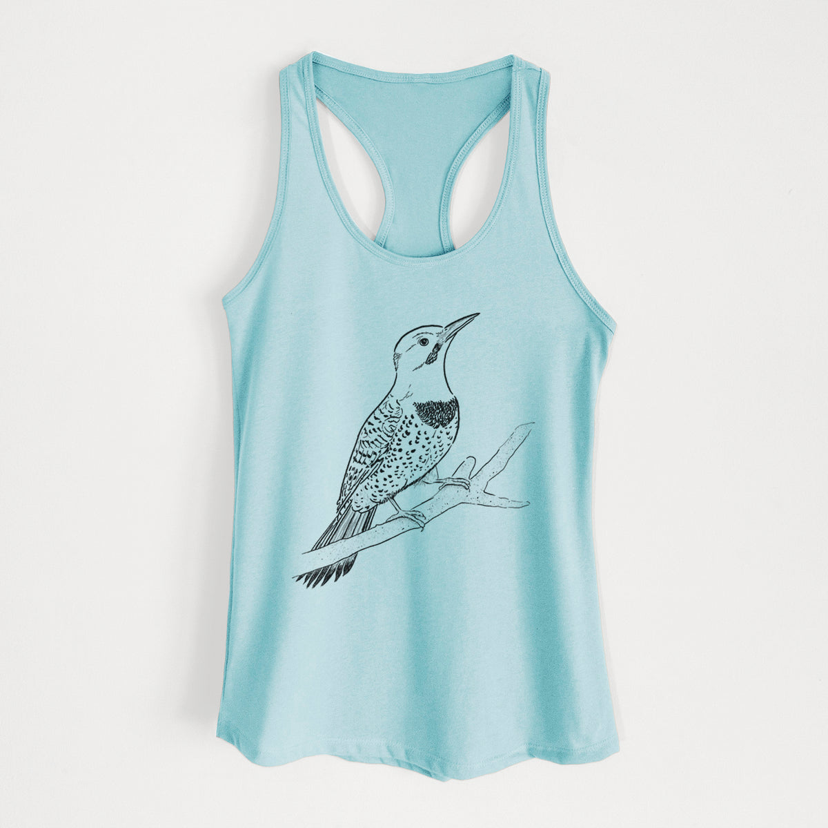 Northern Flicker (Yellow-shafted) - Colaptes auratus - Women's Racerback Tanktop