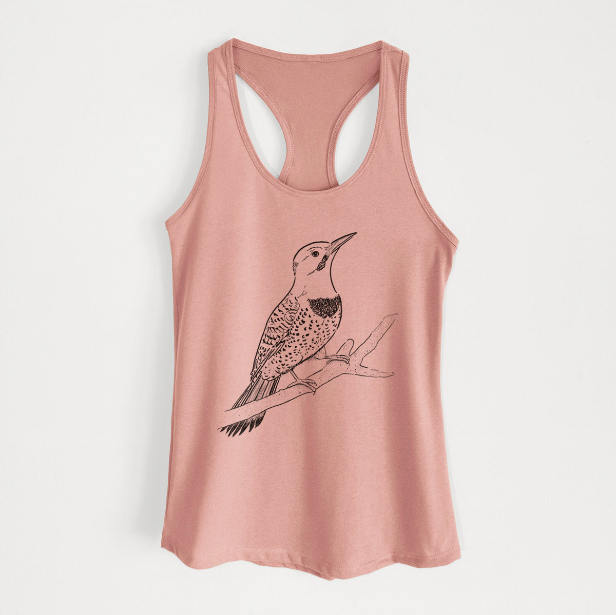 Northern Flicker (Yellow-shafted) - Colaptes auratus - Women's Racerback Tanktop