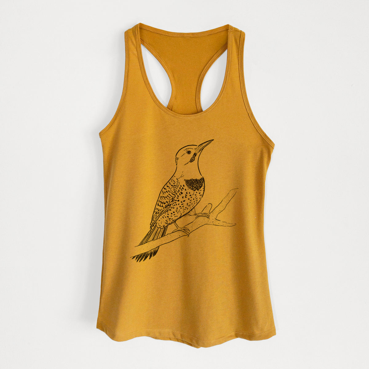 Northern Flicker (Yellow-shafted) - Colaptes auratus - Women's Racerback Tanktop