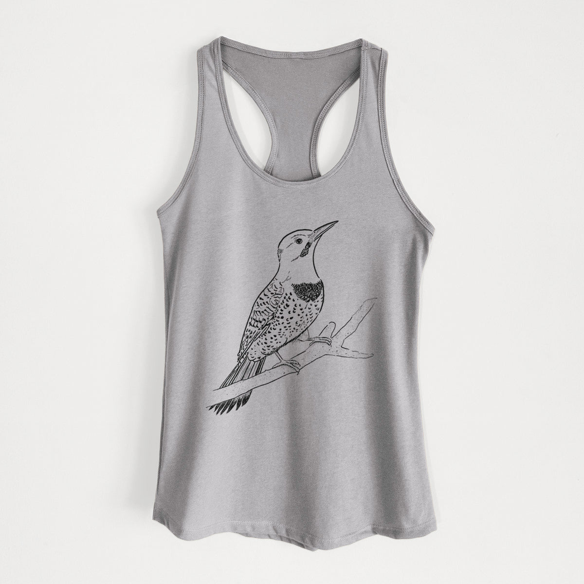 Northern Flicker (Yellow-shafted) - Colaptes auratus - Women's Racerback Tanktop