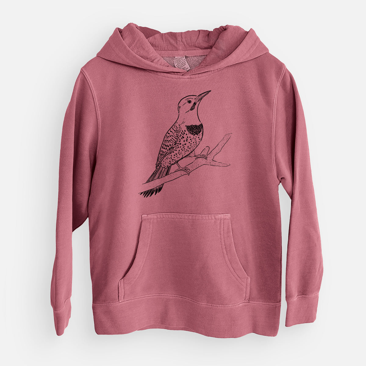 Northern Flicker (Yellow-shafted) - Colaptes auratus - Youth Pigment Dyed Hoodie