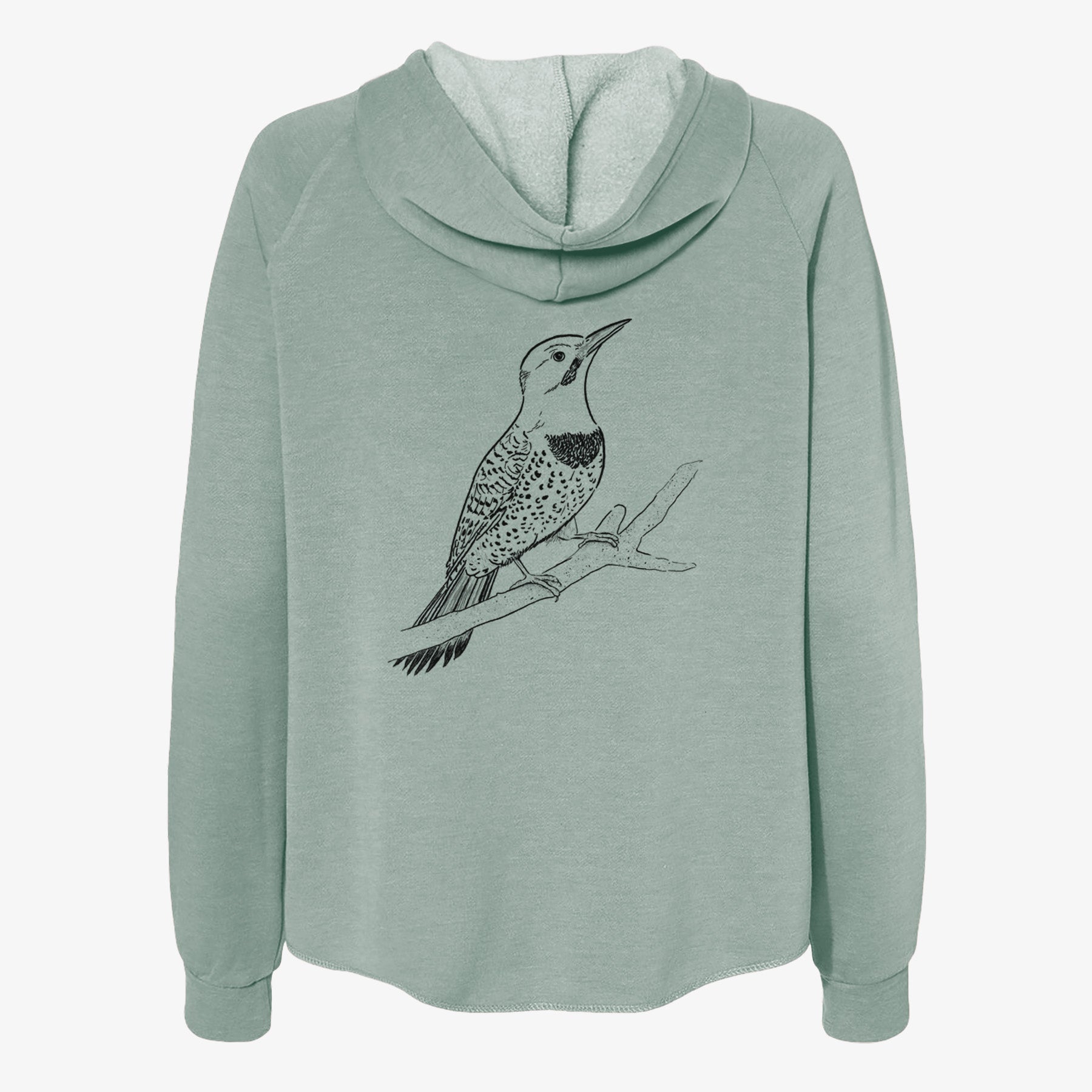 Northern Flicker (Yellow-shafted) - Colaptes auratus - Women's Cali Wave Zip-Up Sweatshirt