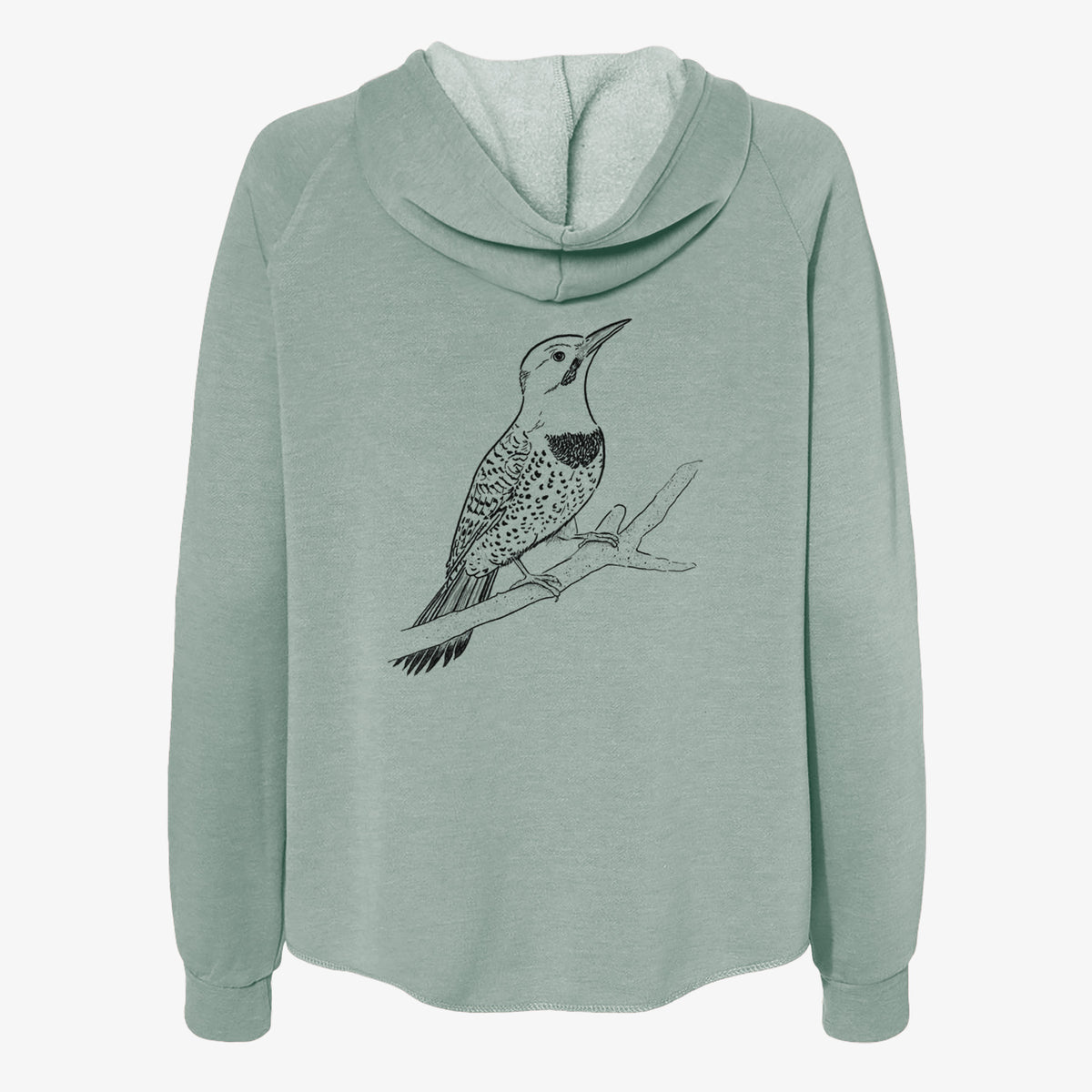 Northern Flicker (Yellow-shafted) - Colaptes auratus - Women's Cali Wave Zip-Up Sweatshirt