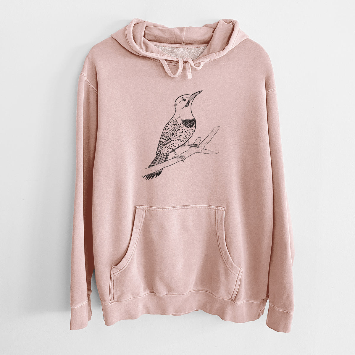Northern Flicker (Yellow-shafted) - Colaptes auratus - Unisex Pigment Dyed Hoodie