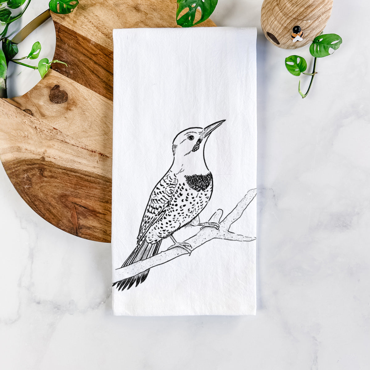 Northern Flicker (Yellow-shafted) - Colaptes auratus Tea Towel