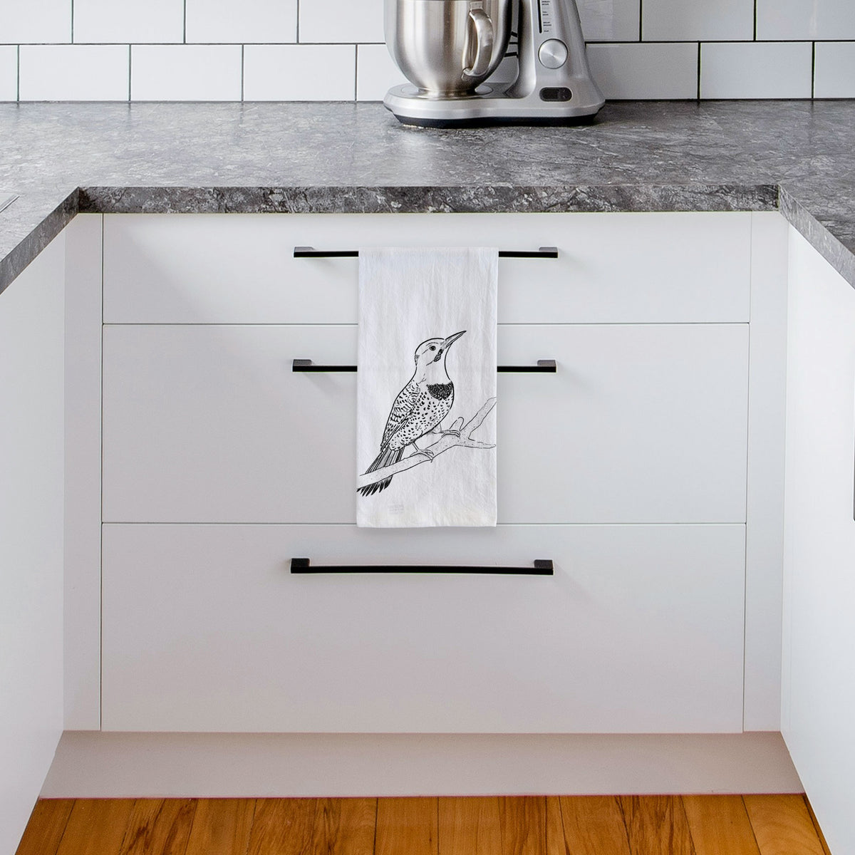 Northern Flicker (Yellow-shafted) - Colaptes auratus Tea Towel