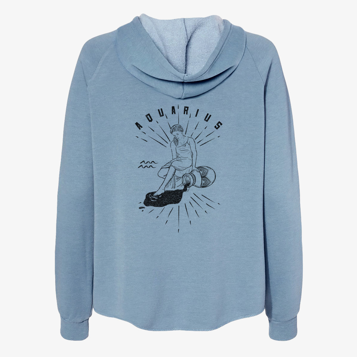 Aquarius - Water Bearer - Women&#39;s Cali Wave Zip-Up Sweatshirt