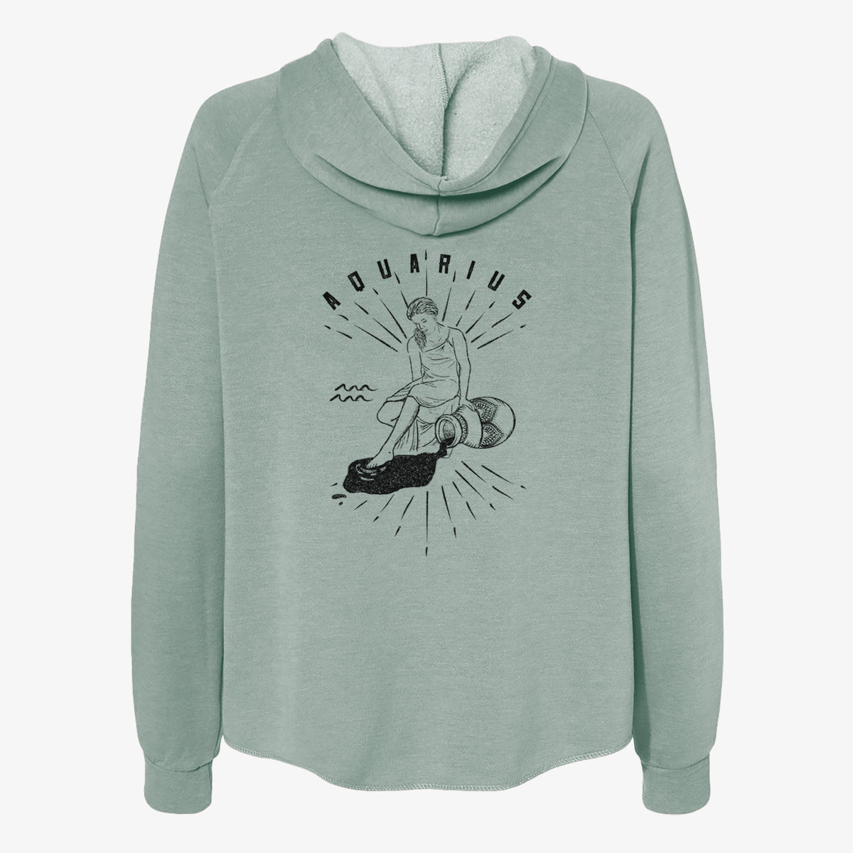 Aquarius - Water Bearer - Women&#39;s Cali Wave Zip-Up Sweatshirt