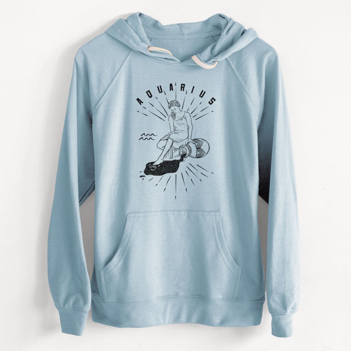 Aquarius - Water Bearer  - Unisex Slim Fit Loopback Terry Hoodie