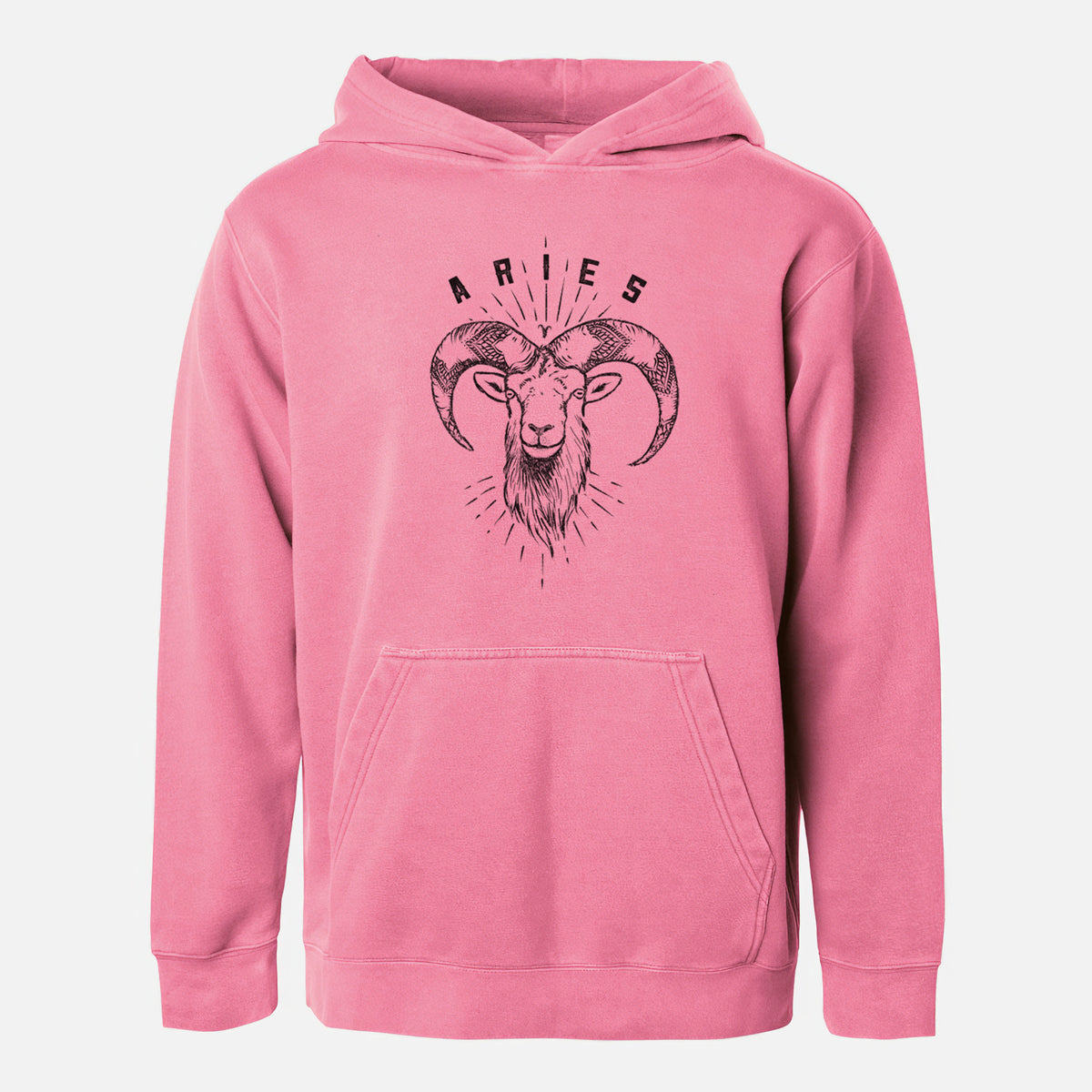 Aries - Ram - Youth Pigment Dyed Hoodie