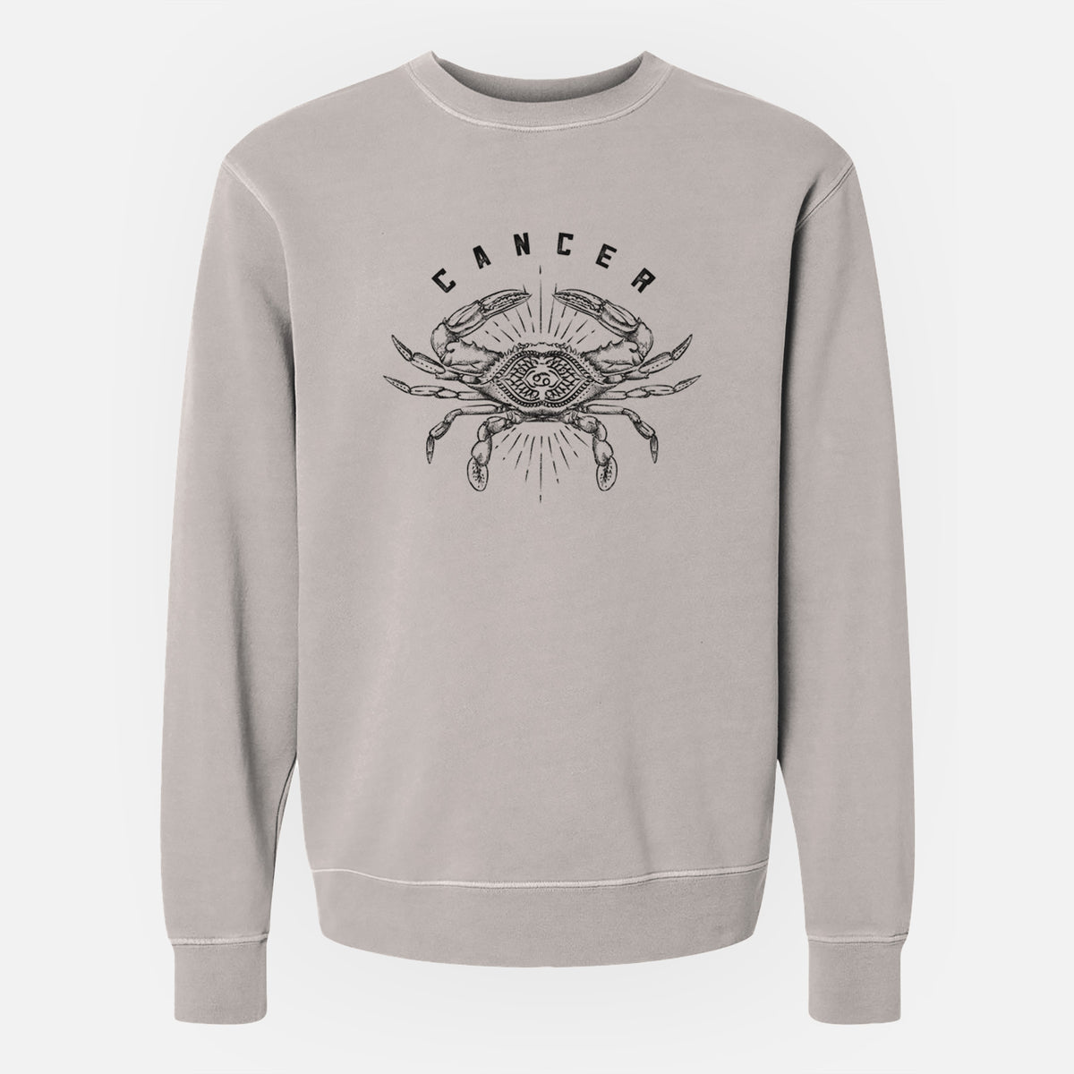 Cancer - Crab - Unisex Pigment Dyed Crew Sweatshirt
