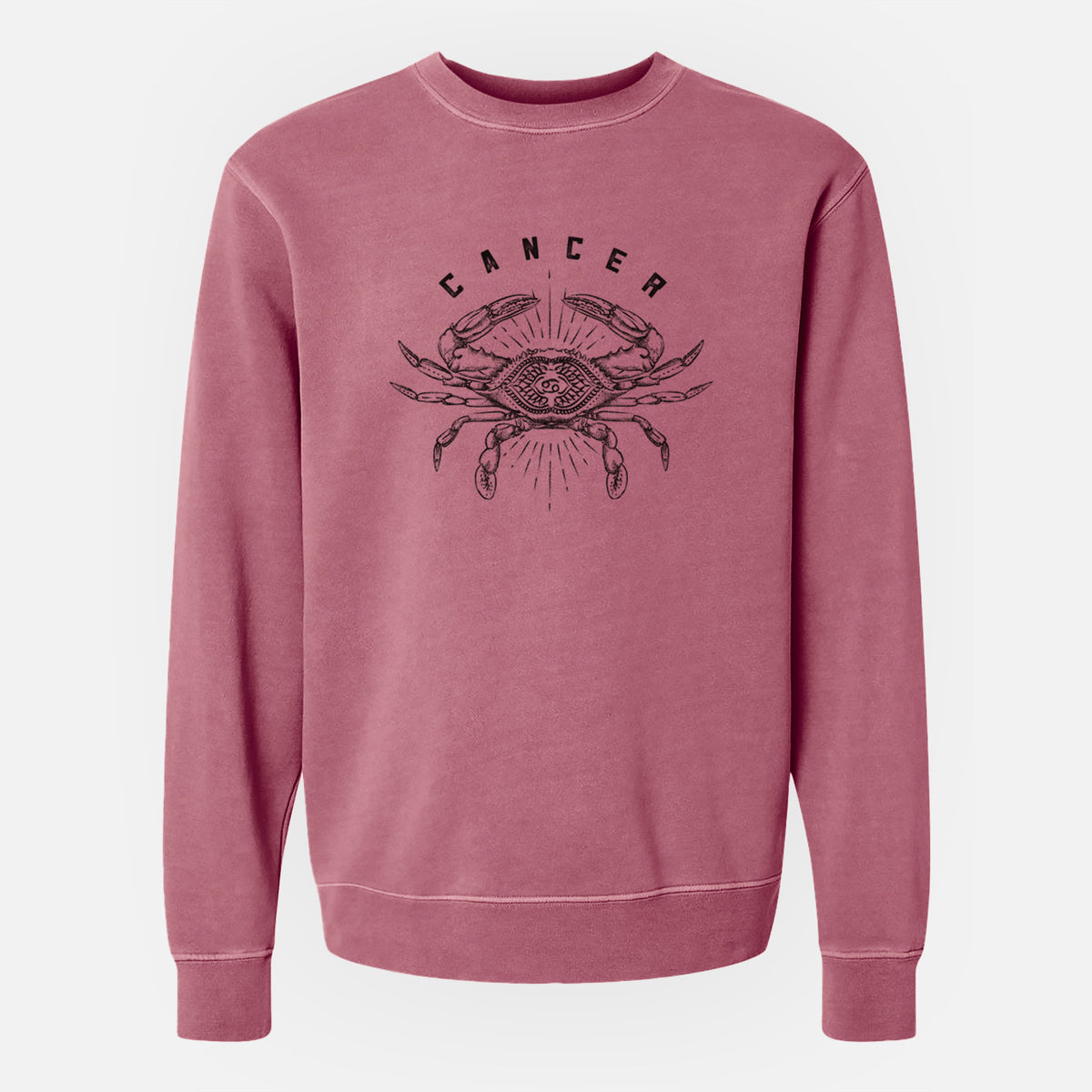 Cancer - Crab - Unisex Pigment Dyed Crew Sweatshirt