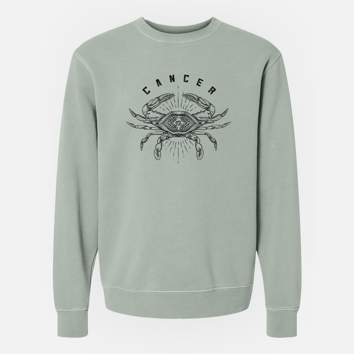 Cancer - Crab - Unisex Pigment Dyed Crew Sweatshirt