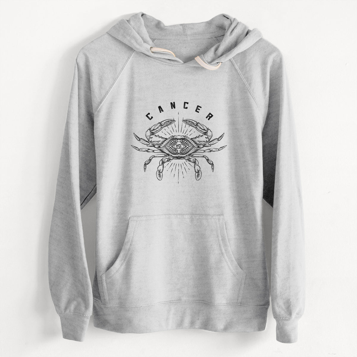 Cancer - Crab  - Unisex Slim Fit Loopback Terry Hoodie