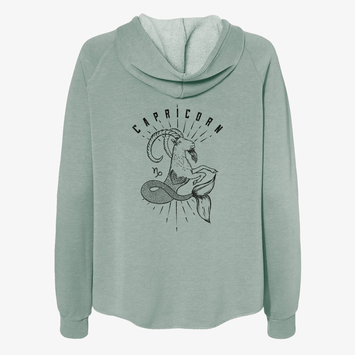 Capricorn - Sea Goat - Women&#39;s Cali Wave Zip-Up Sweatshirt