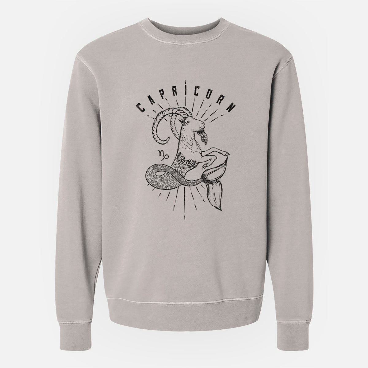 Capricorn - Sea Goat - Unisex Pigment Dyed Crew Sweatshirt